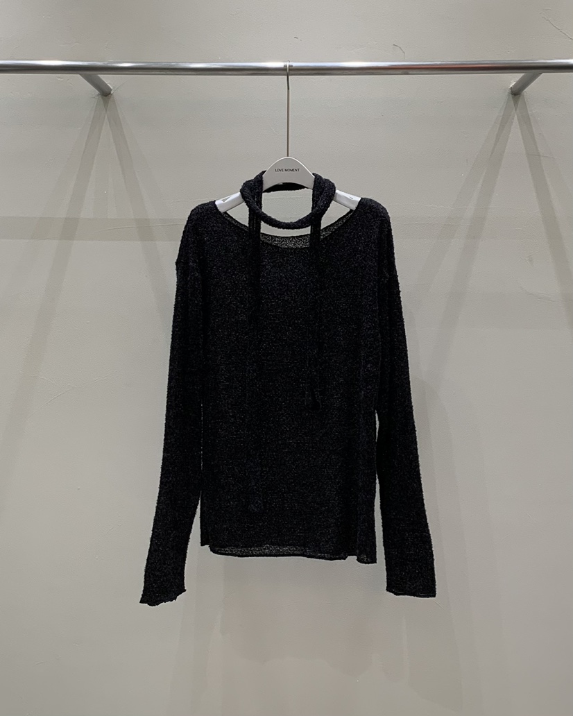 LOVE MOMENT直郵韓國代購女裝新品熱賣24秋冬針織衫含脖帶LOVE MOMENT針織衫圖色4