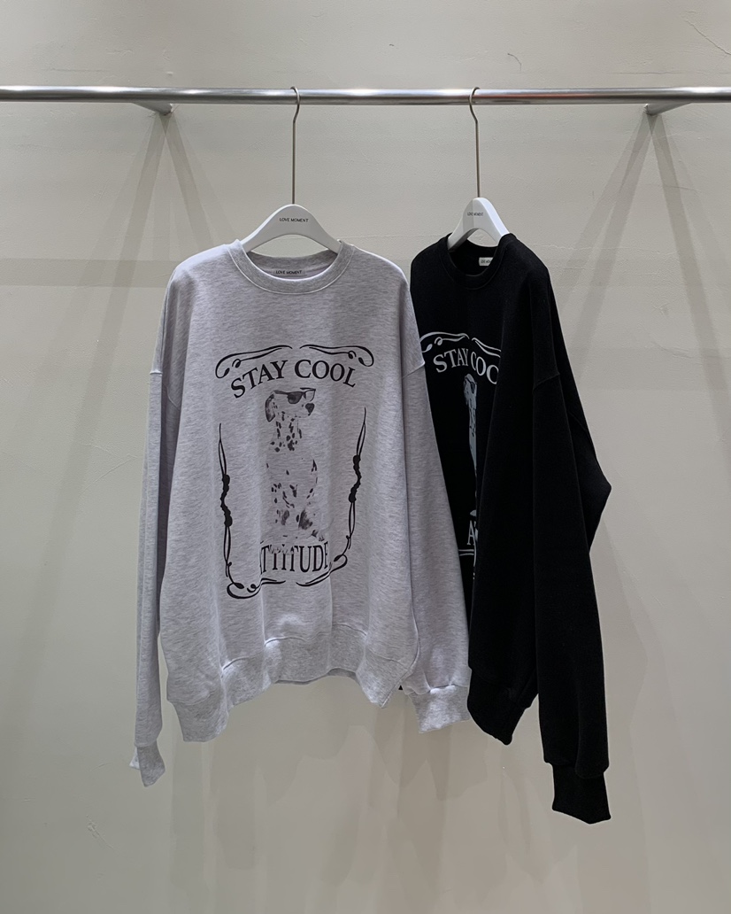 LOVE MOMENT直郵韓國代購女裝新品時尚真品24秋冬衛衣莫代爾LOVE MOMENT衛衣