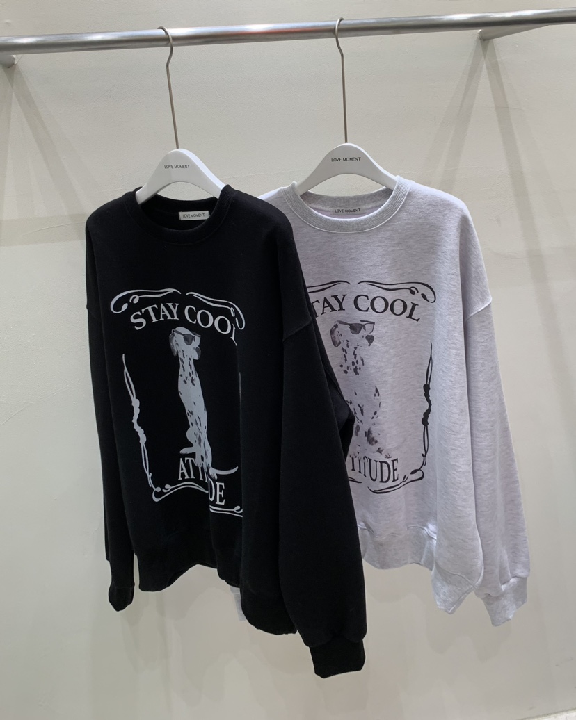 LOVE MOMENT直郵韓國代購女裝新品時尚真品24秋冬衛衣莫代爾LOVE MOMENT衛衣