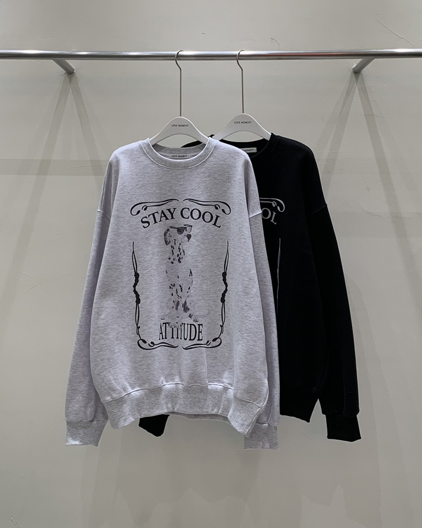 LOVE MOMENT直郵韓國代購女裝新品時尚真品24秋冬衛衣莫代爾LOVE MOMENT衛衣