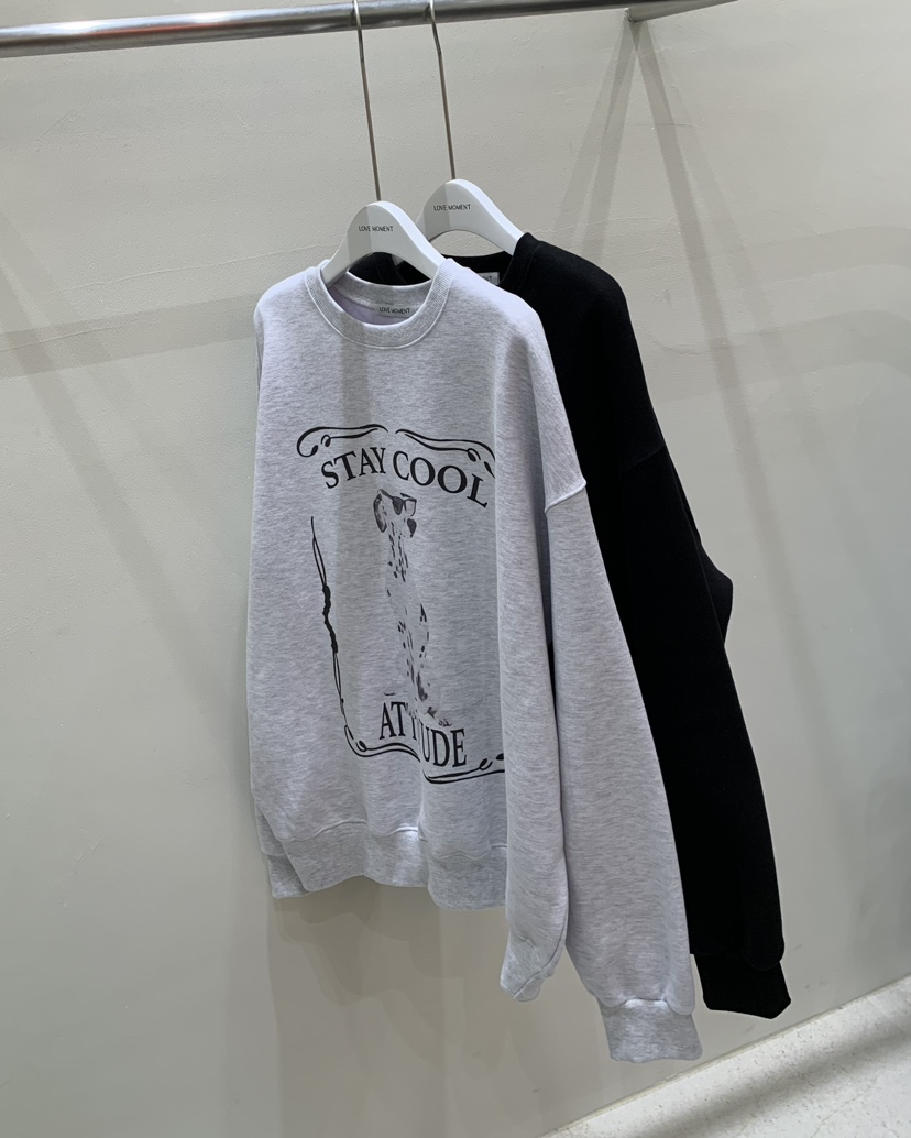 LOVE MOMENT直郵韓國代購女裝新品時尚真品24秋冬衛衣莫代爾LOVE MOMENT衛衣