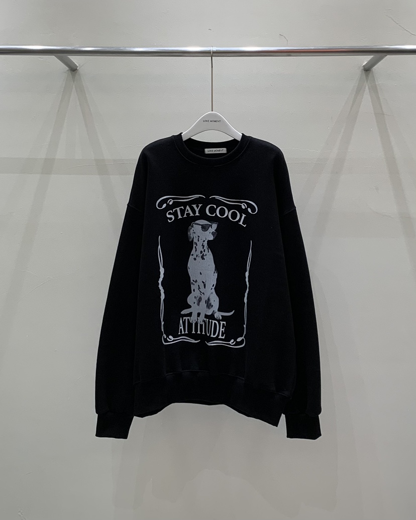 LOVE MOMENT直郵韓國代購女裝新品時尚真品24秋冬衛衣莫代爾LOVE MOMENT衛衣圖色2