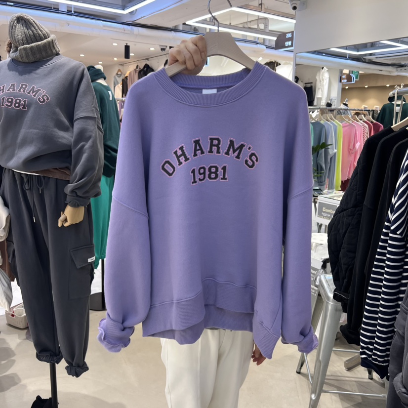 DANBAL韓國直郵東大門實拍女裝新品推薦人氣時尚衛衣加絨拉絨DANBAL衛衣圖色3