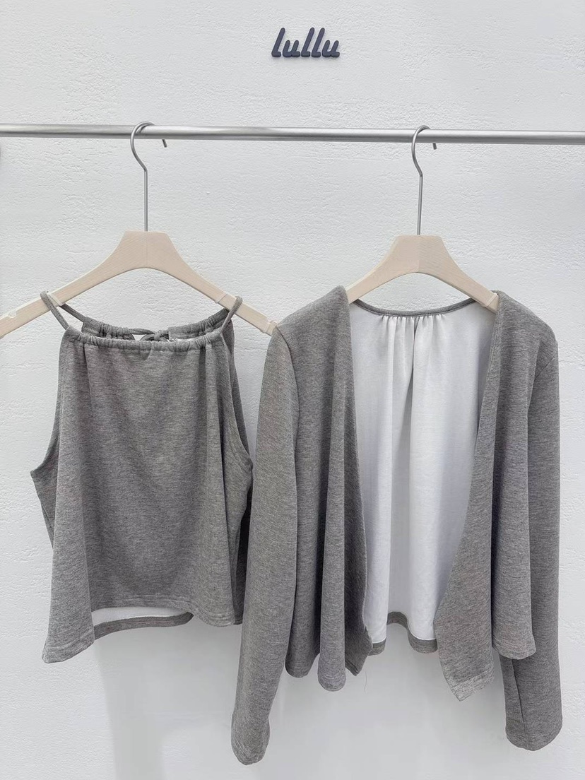 LULULALLA韓國直郵東大門實拍女裝新品人氣休閑時尚套裝開衫LULULALLA套裝