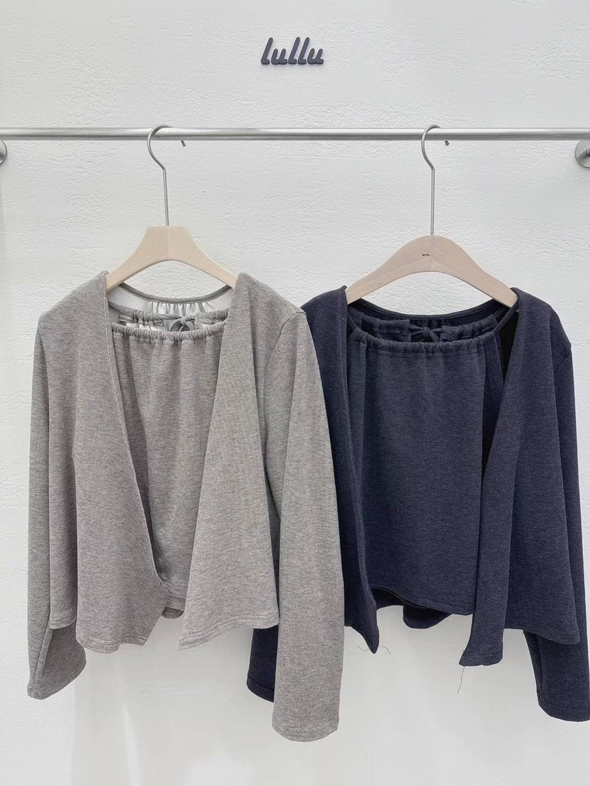 LULULALLA韓國直郵東大門實拍女裝新品人氣休閑時尚套裝開衫LULULALLA套裝