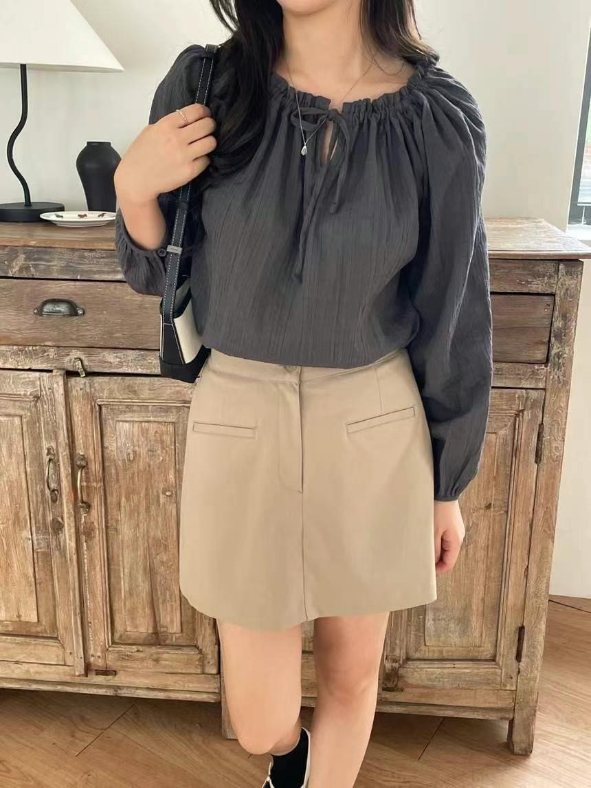 ONEMORETHING韓國直郵東大門代購女裝新款真品時尚職業短裙ONEMORETHING短裙