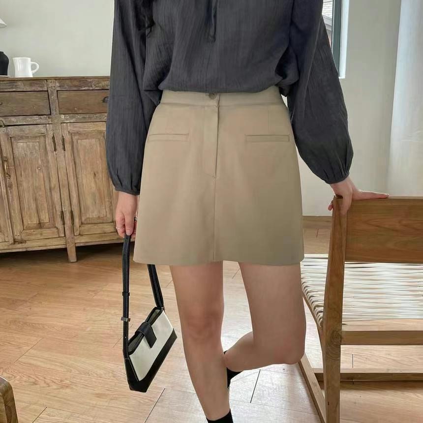 ONEMORETHING韓國直郵東大門代購女裝新款真品時尚職業短裙ONEMORETHING短裙