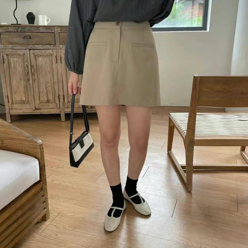 ONEMORETHING韓國直郵東大門代購女裝新款真品時尚職業短裙ONEMORETHING短裙圖色1