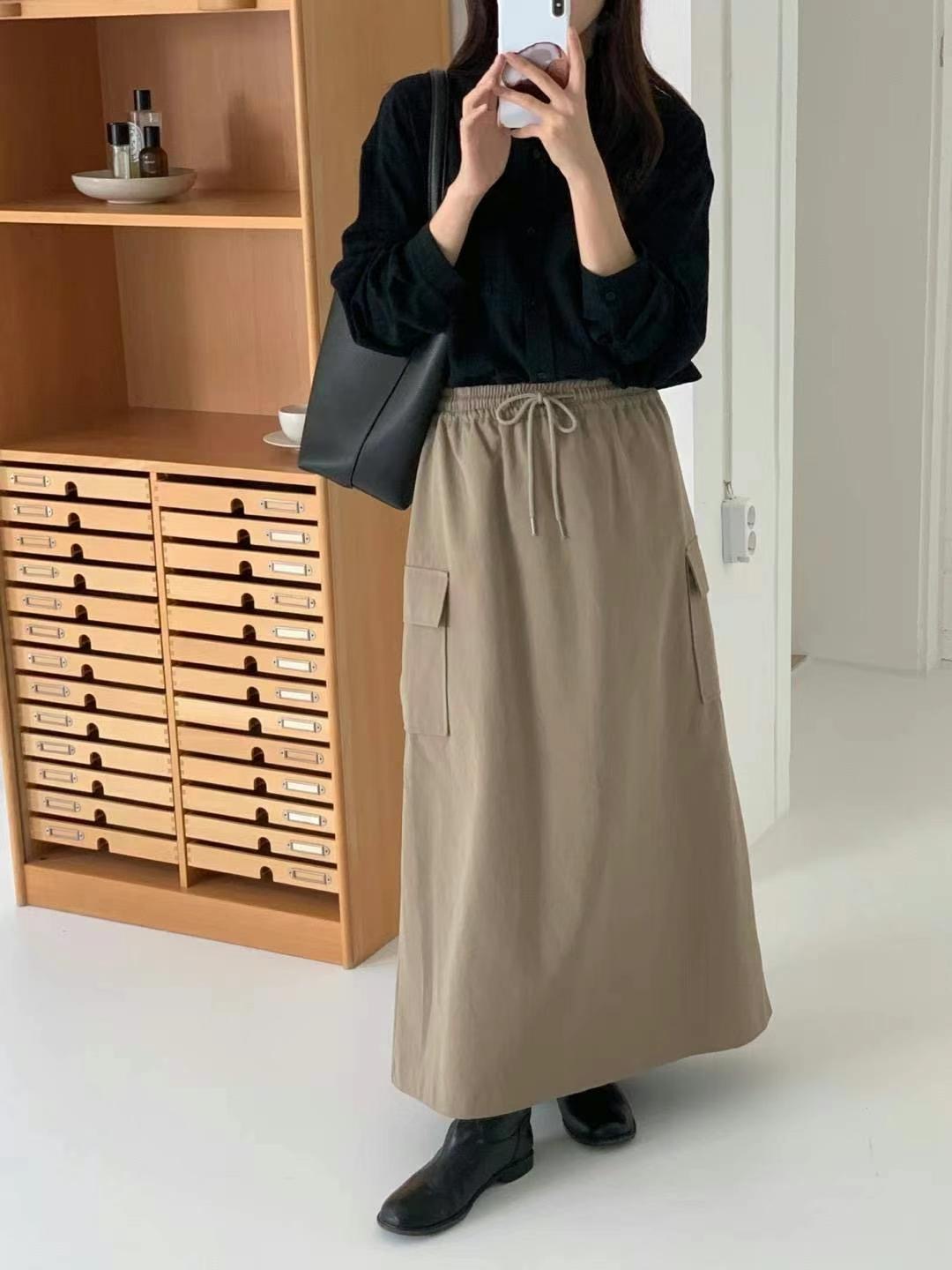 ONEMORETHING韓國直郵東大門實拍女裝新品休閑真品人氣長裙ONEMORETHING長裙