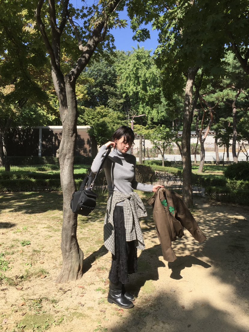 ARCHIVE-P韓國直郵東大門實拍女裝新款人氣針織衫羊毛羅紋ARCHIVE-P針織衫