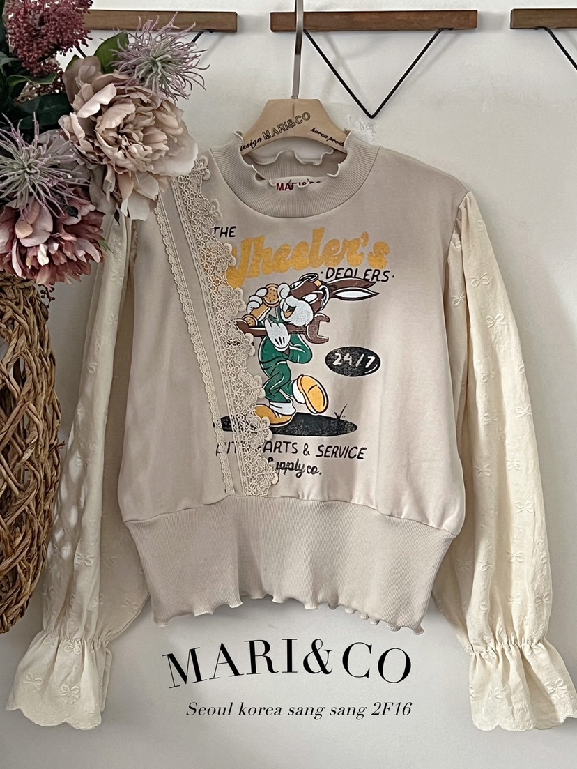 MARI CO直郵韓國代購女裝新品人氣推薦時尚休閑職業24秋冬衛衣ARANCIA衛衣圖色1