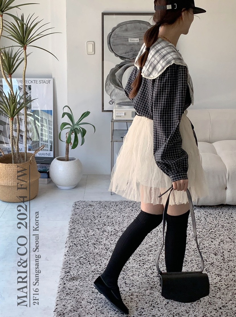 MARI CO韓國直郵東大門代購女裝新款熱賣人氣時尚襯衫蕾絲衫ARANCIA襯衫/蕾絲衫