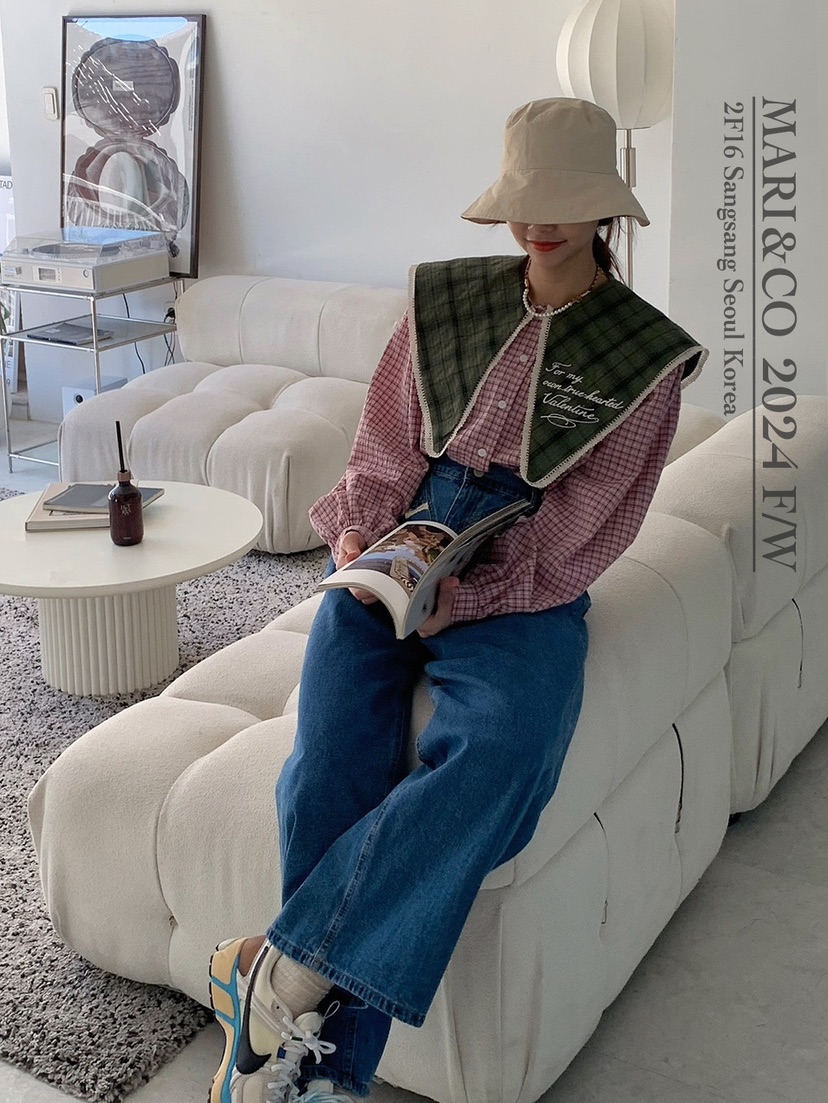 MARI CO韓國直郵東大門代購女裝新款熱賣人氣時尚襯衫蕾絲衫ARANCIA襯衫/蕾絲衫