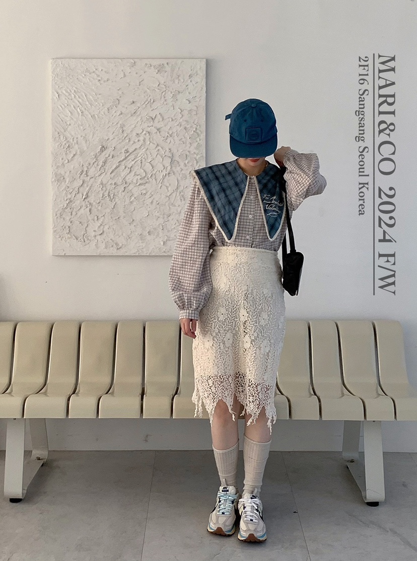 MARI CO韓國直郵東大門代購女裝新款熱賣人氣時尚襯衫蕾絲衫ARANCIA襯衫/蕾絲衫