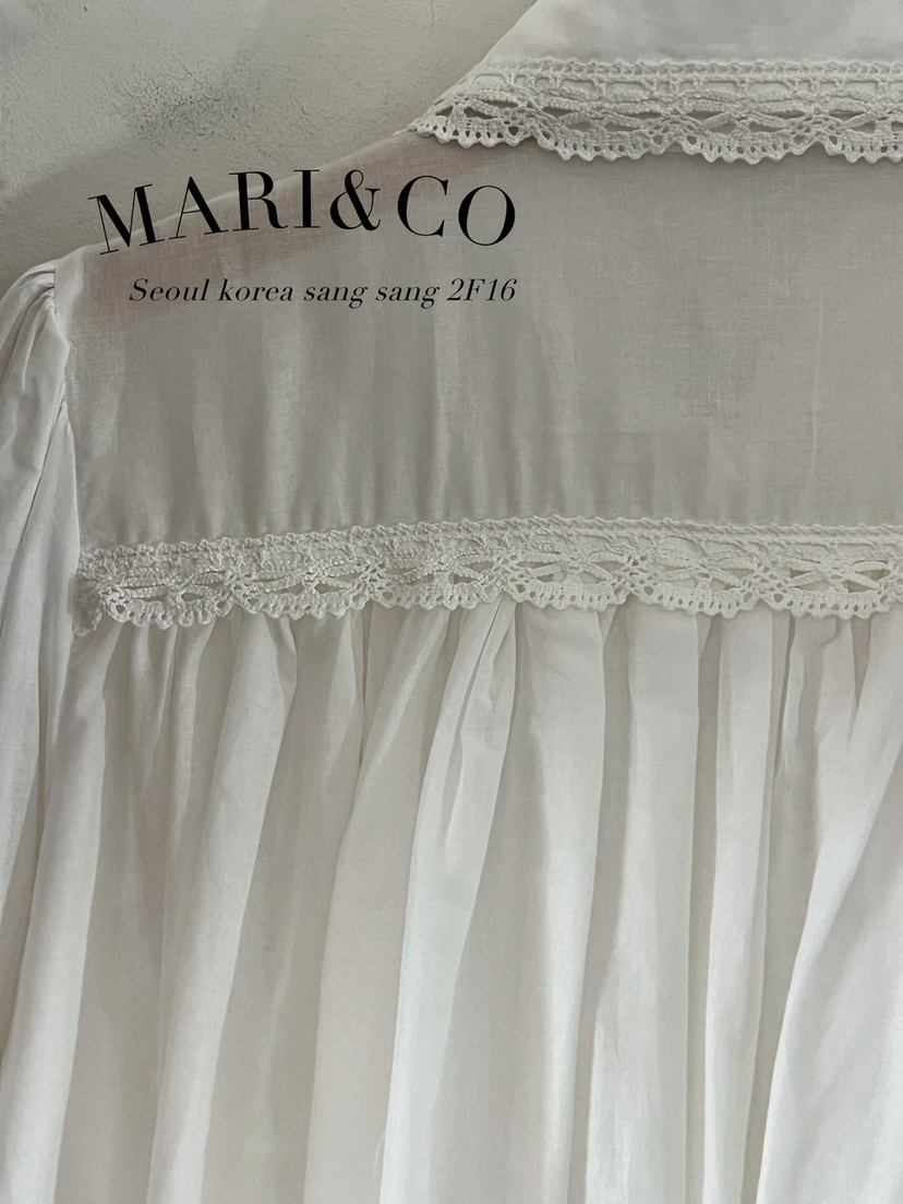 MARI CO直郵韓國代購女裝新款職業推薦真品休閑襯衫蕾絲衫ARANCIA襯衫/蕾絲衫
