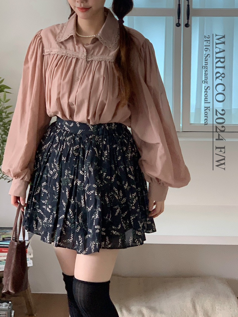 MARI CO直郵韓國代購女裝新款職業推薦真品休閑襯衫蕾絲衫ARANCIA襯衫/蕾絲衫