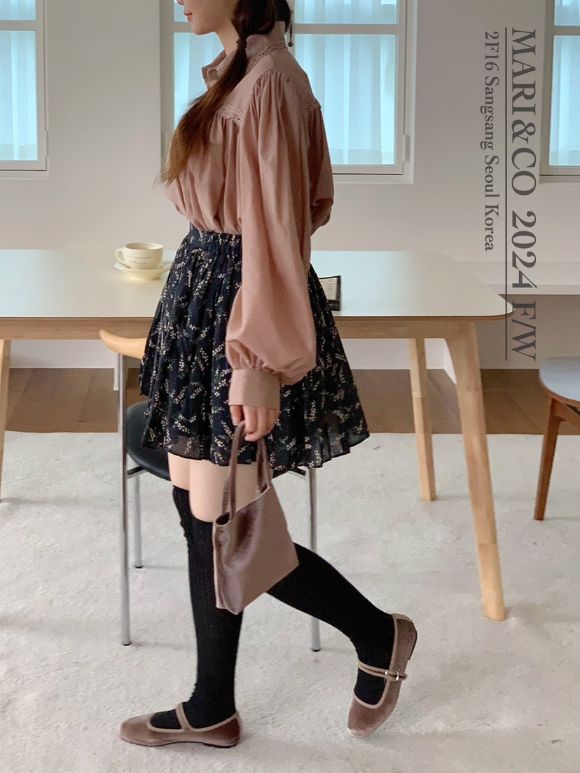 MARI CO直郵韓國代購女裝新款職業推薦真品休閑襯衫蕾絲衫ARANCIA襯衫/蕾絲衫