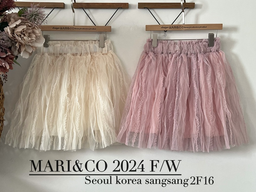 MARI CO韓國直郵女裝新品真品休閑職業熱賣24秋冬半身裙中短裙ARANCIA半身裙/中短裙