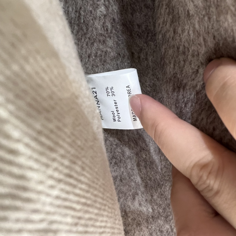 HANNA21韓國直郵女裝新款職業時尚真品推薦中長款大衣手工HANNA21中長款大衣