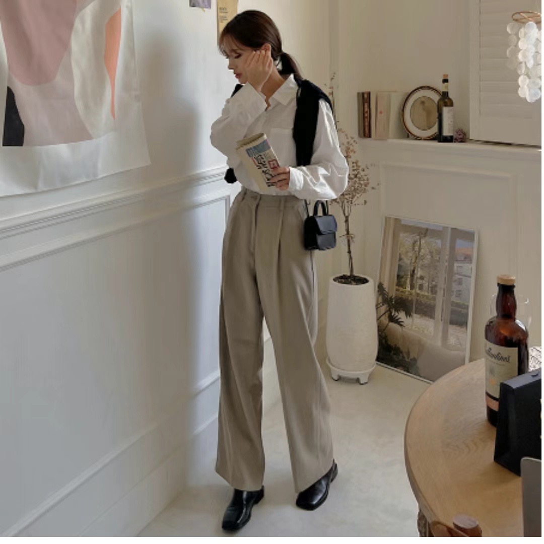 TURNS韓國直郵東大門實拍女裝新款人氣職業24秋冬推薦休閑褲TURNS休閑褲