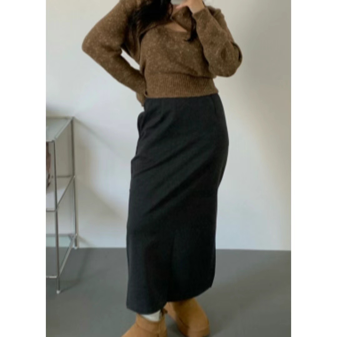 TURNS韓國直郵女裝新品24秋冬休閑時尚真品人氣推薦職業長裙TURNS長裙