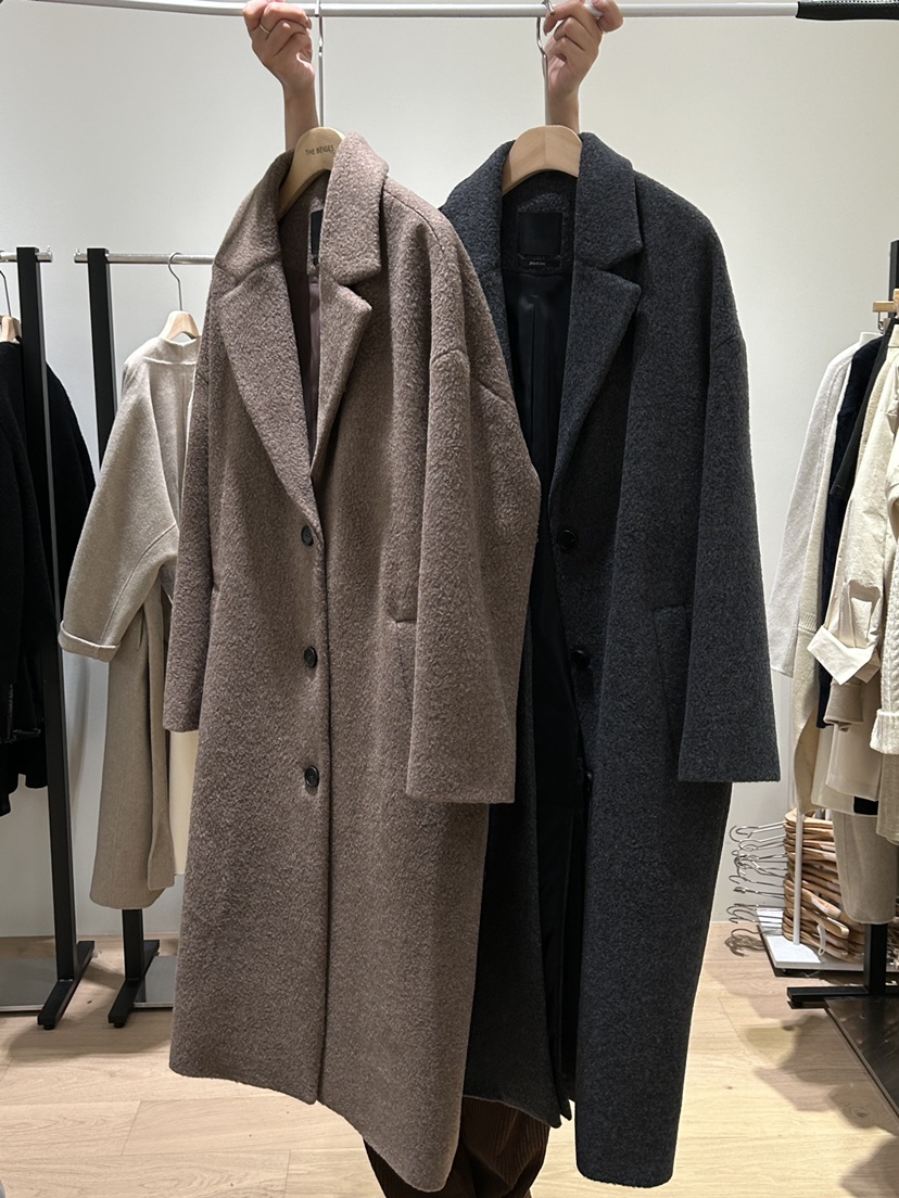 THE SAND/SAND BEIGE韓國直郵東大門實拍女裝新款休閑中長款大衣THE SAND/SAND BEIGE中長款大衣