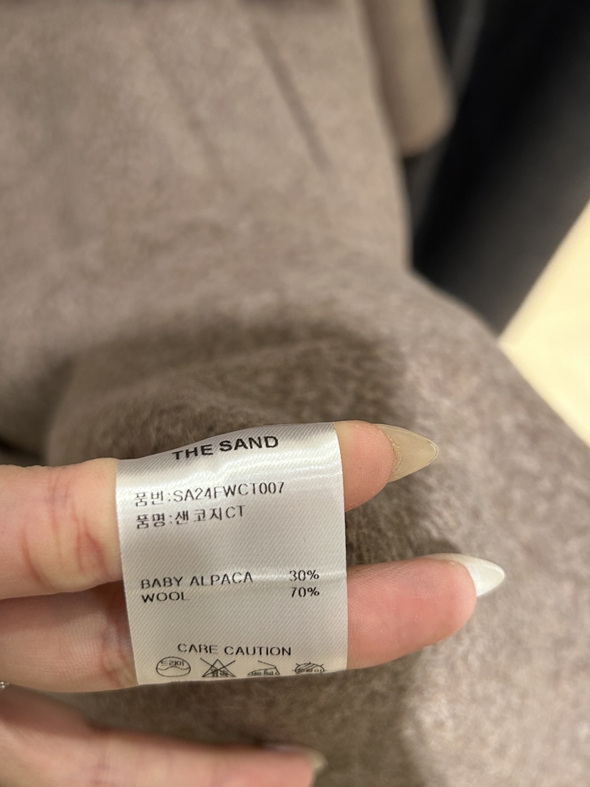 THE SAND/SAND BEIGE韓國直郵東大門實拍女裝新款休閑中長款大衣THE SAND/SAND BEIGE中長款大衣