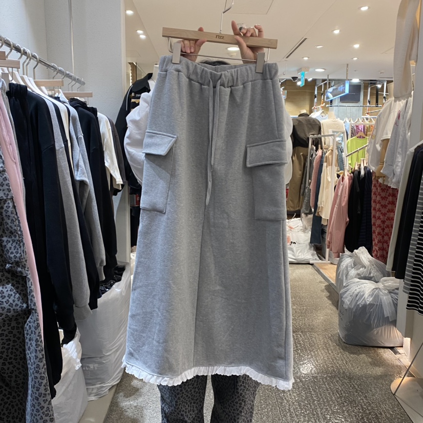 FIZZ直郵韓國代購女裝新品推薦24秋冬休閑人氣真品職業長裙FIZZ長裙圖色1