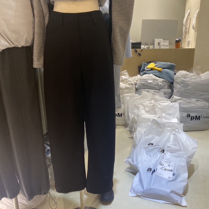 WANTS韓國直郵女裝新款人氣休閑時尚推薦24秋冬休閑褲拉絨DENISE休閑褲圖色2
