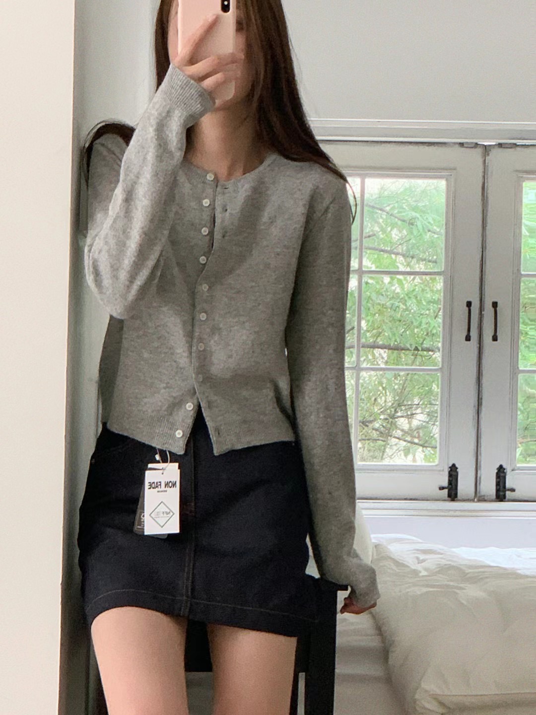 SLEEK直郵韓國代購女裝新款熱賣人氣24秋冬針織衫細羊毛短款開衫SLEEK針織衫圖色2