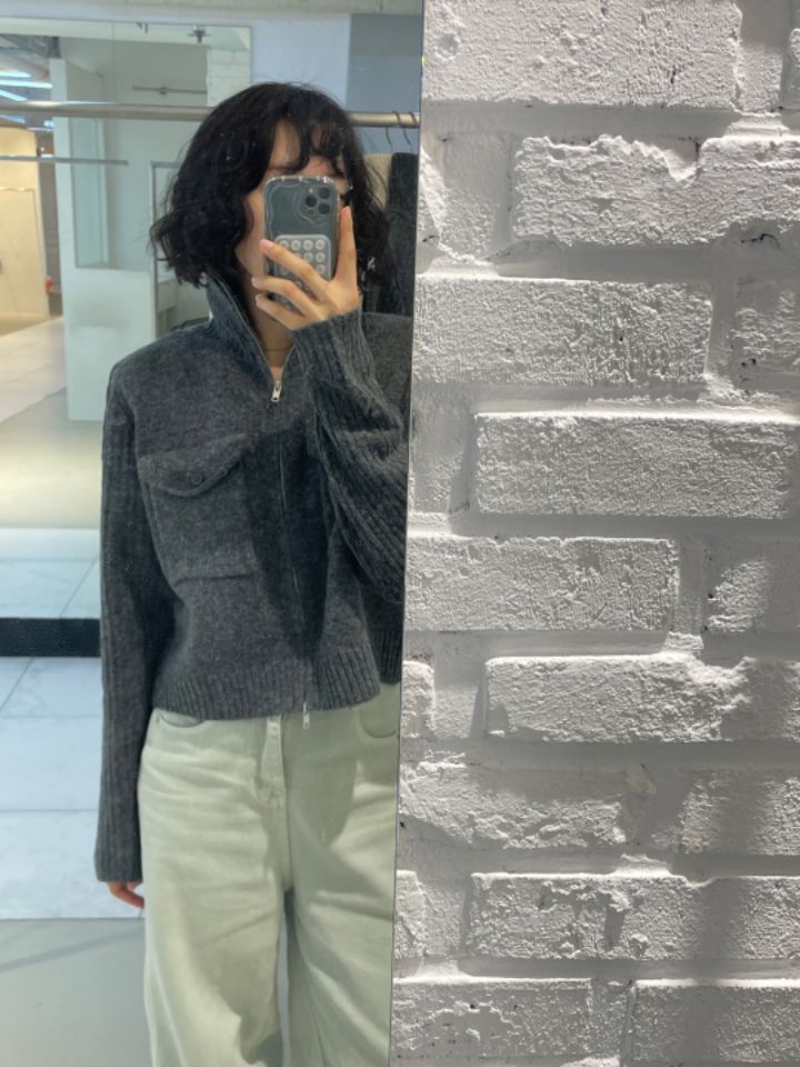 CALLIT韓國直郵女裝新款24秋冬職業推薦真品時尚針織衫拉鏈CALLIT針織衫