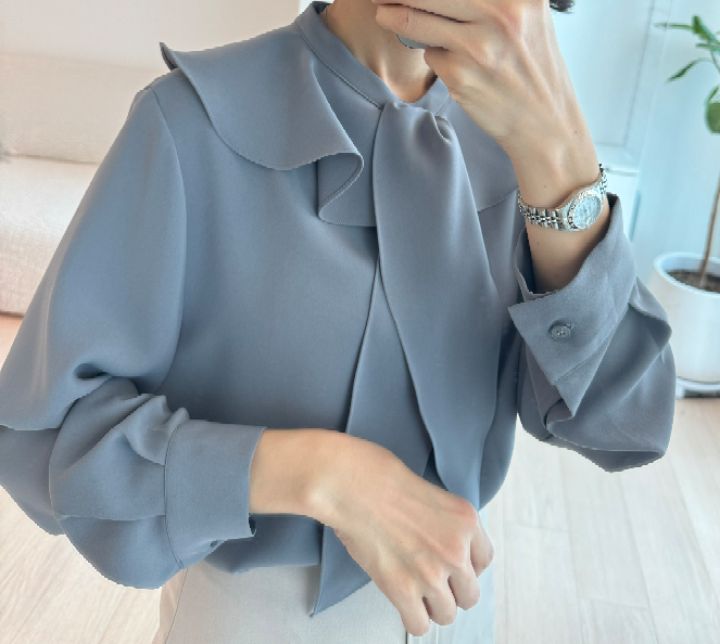 DAILY PROJECT直郵韓國代購女裝新款職業時尚24秋冬襯衫蕾絲衫DAILY PROJECT襯衫/蕾絲衫