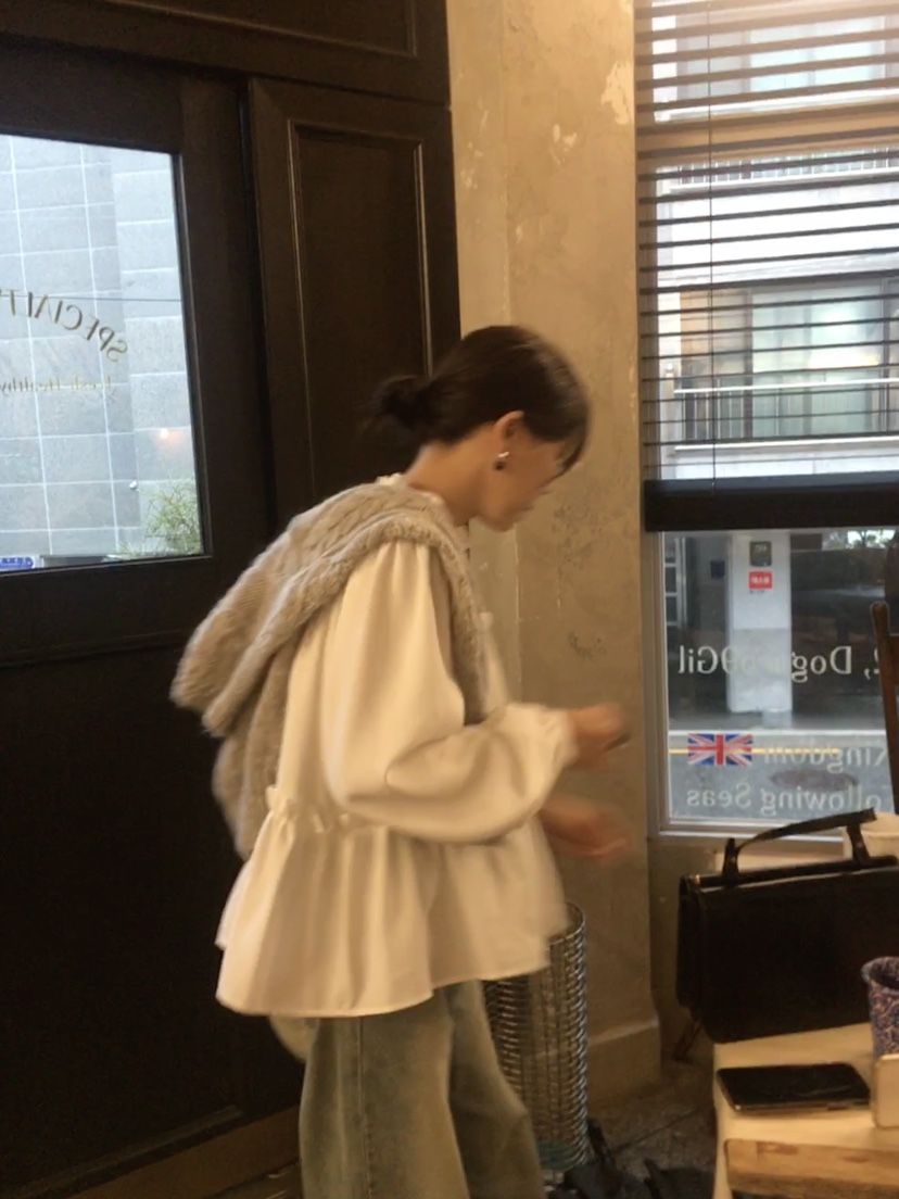 Silver韓國直郵女裝新款24秋冬推薦時尚休閑人氣襯衫蕾絲衫SILVER襯衫/蕾絲衫