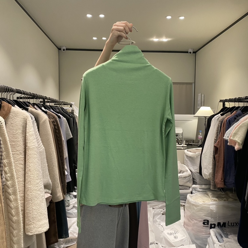 RE STOCK韓國直郵女裝新款休閑真品熱賣人氣長袖T恤安哥拉RE STOCK長袖T恤