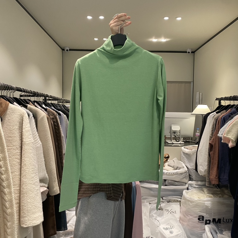 RE STOCK韓國直郵女裝新款休閑真品熱賣人氣長袖T恤安哥拉RE STOCK長袖T恤圖色1