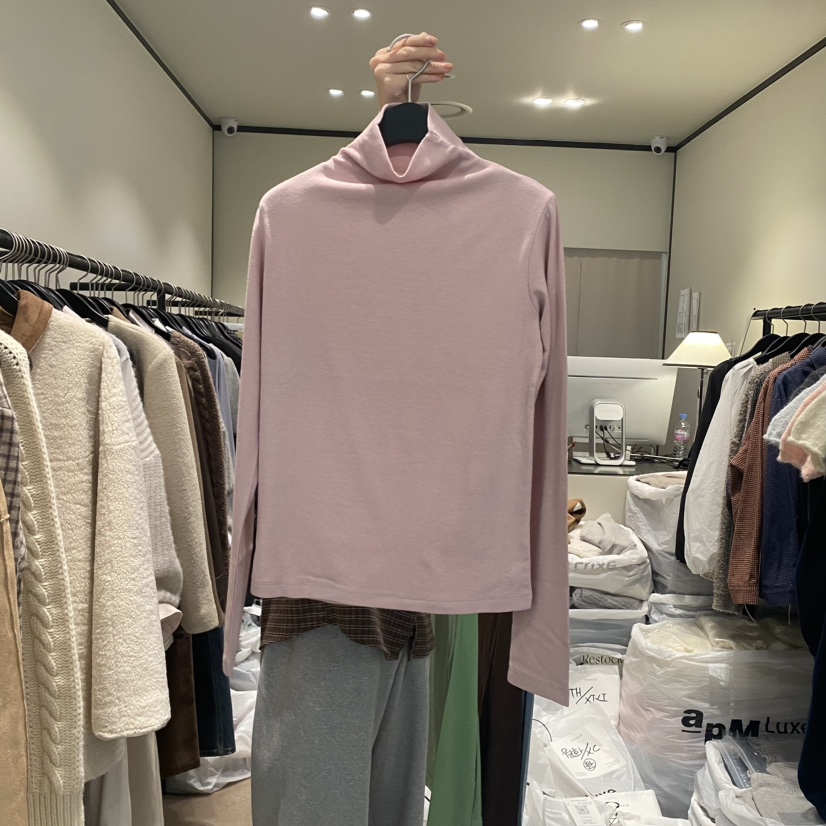 RE STOCK韓國直郵女裝新款休閑真品熱賣人氣長袖T恤安哥拉RE STOCK長袖T恤圖色2