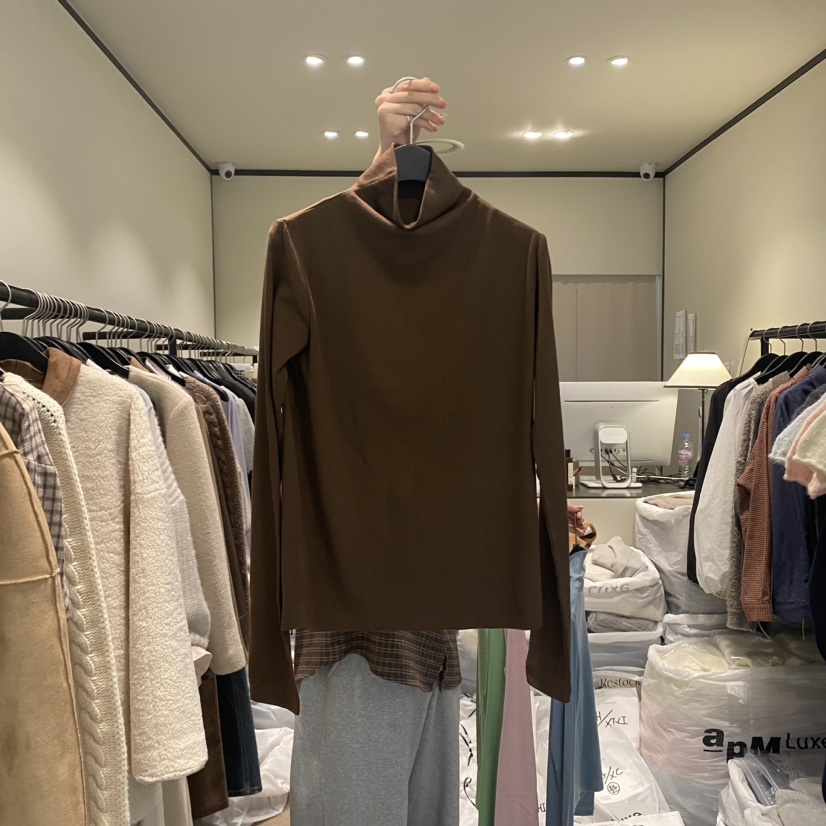 RE STOCK韓國直郵女裝新款休閑真品熱賣人氣長袖T恤安哥拉RE STOCK長袖T恤圖色3