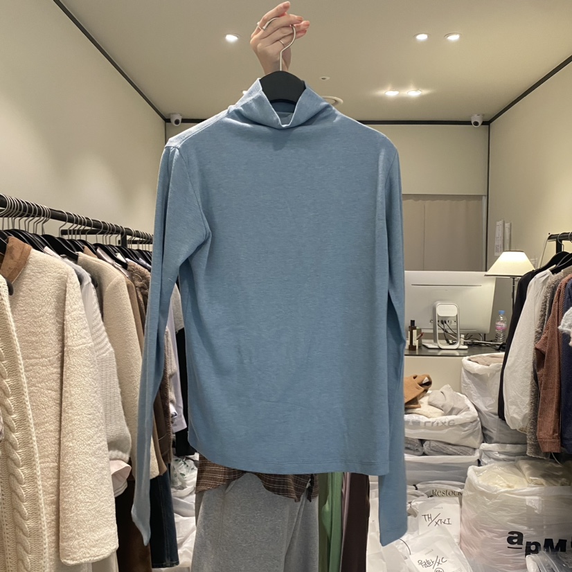 RE STOCK韓國直郵女裝新款休閑真品熱賣人氣長袖T恤安哥拉RE STOCK長袖T恤圖色4