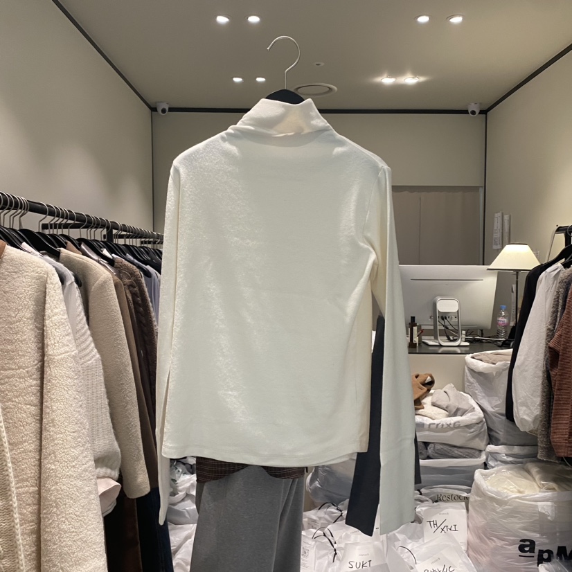 RE STOCK韓國直郵女裝新款休閑真品熱賣人氣長袖T恤安哥拉RE STOCK長袖T恤圖色5