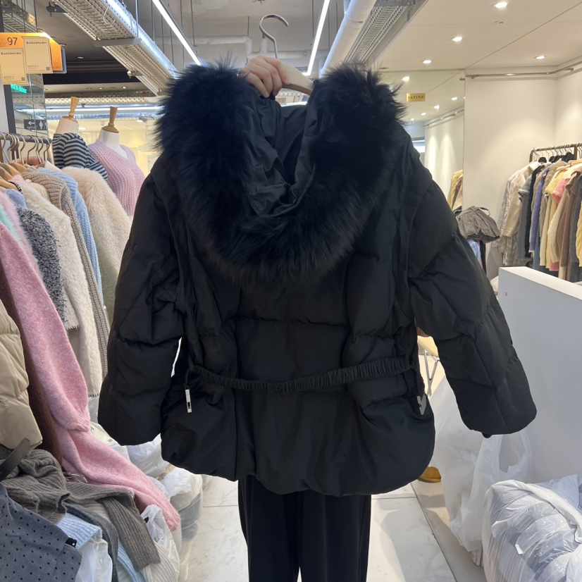 SAGE BRUSH韓國直郵女裝新款時尚人氣推薦職業長款棉服狐貍SAGE BRUSH長款棉服