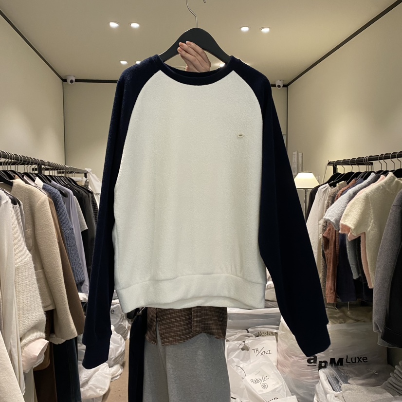 RE STOCK直郵韓國代購女裝新品休閑真品24秋冬時尚職業衛衣RE STOCK衛衣