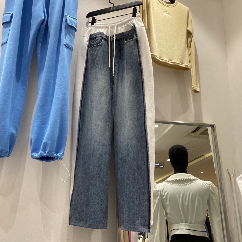 Lottimo韓國直郵東大門實拍女裝新品熱賣人氣牛仔褲寬松牛仔LOTTIMO牛仔褲