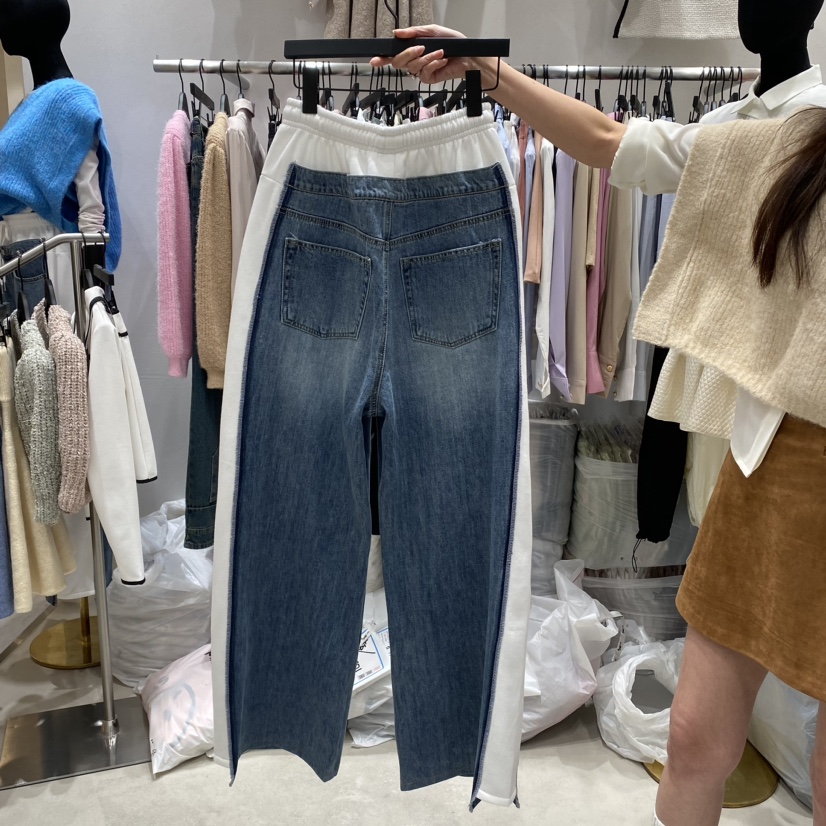 Lottimo韓國直郵東大門實拍女裝新品熱賣人氣牛仔褲寬松牛仔LOTTIMO牛仔褲
