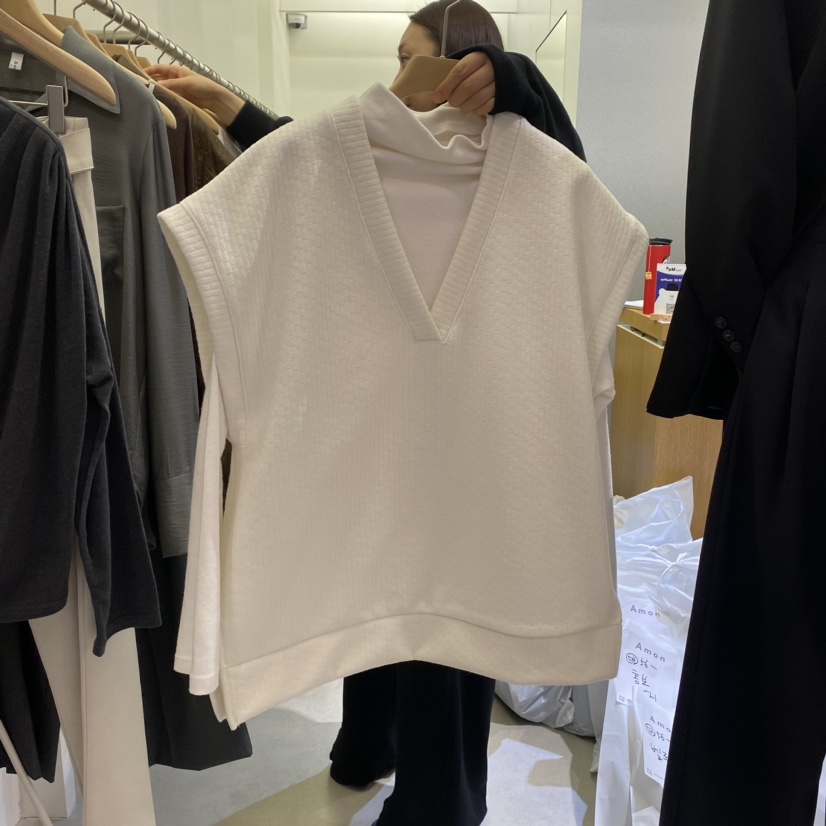 AMON韓國直郵女裝新款人氣推薦時尚真品休閑24秋冬吊帶背心羊毛AMON吊帶/背心圖色2