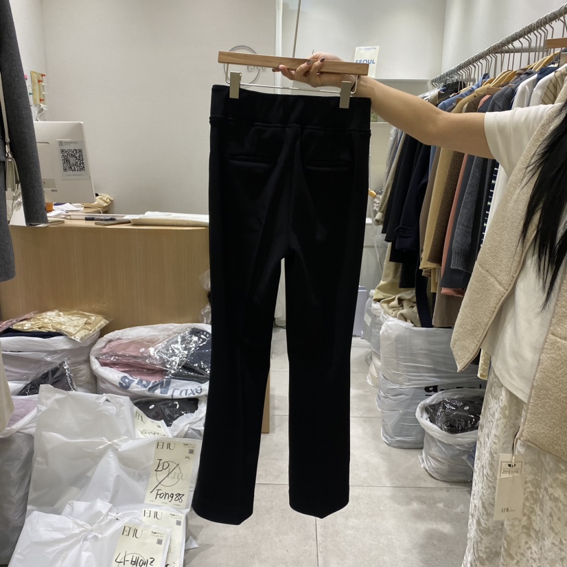 EN.U韓國直郵女裝新品真品職業熱賣休閑24秋冬休閑褲拉絨EN.U休閑褲