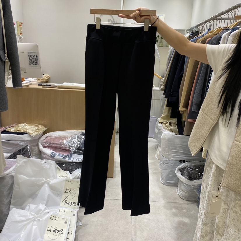 EN.U韓國直郵女裝新品真品職業熱賣休閑24秋冬休閑褲拉絨EN.U休閑褲圖色1