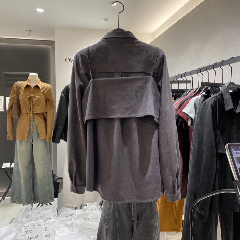 NAME VALUE韓國直郵東大門實拍女裝新款熱賣真品襯衫蕾絲衫OVER NEAR襯衫/蕾絲衫