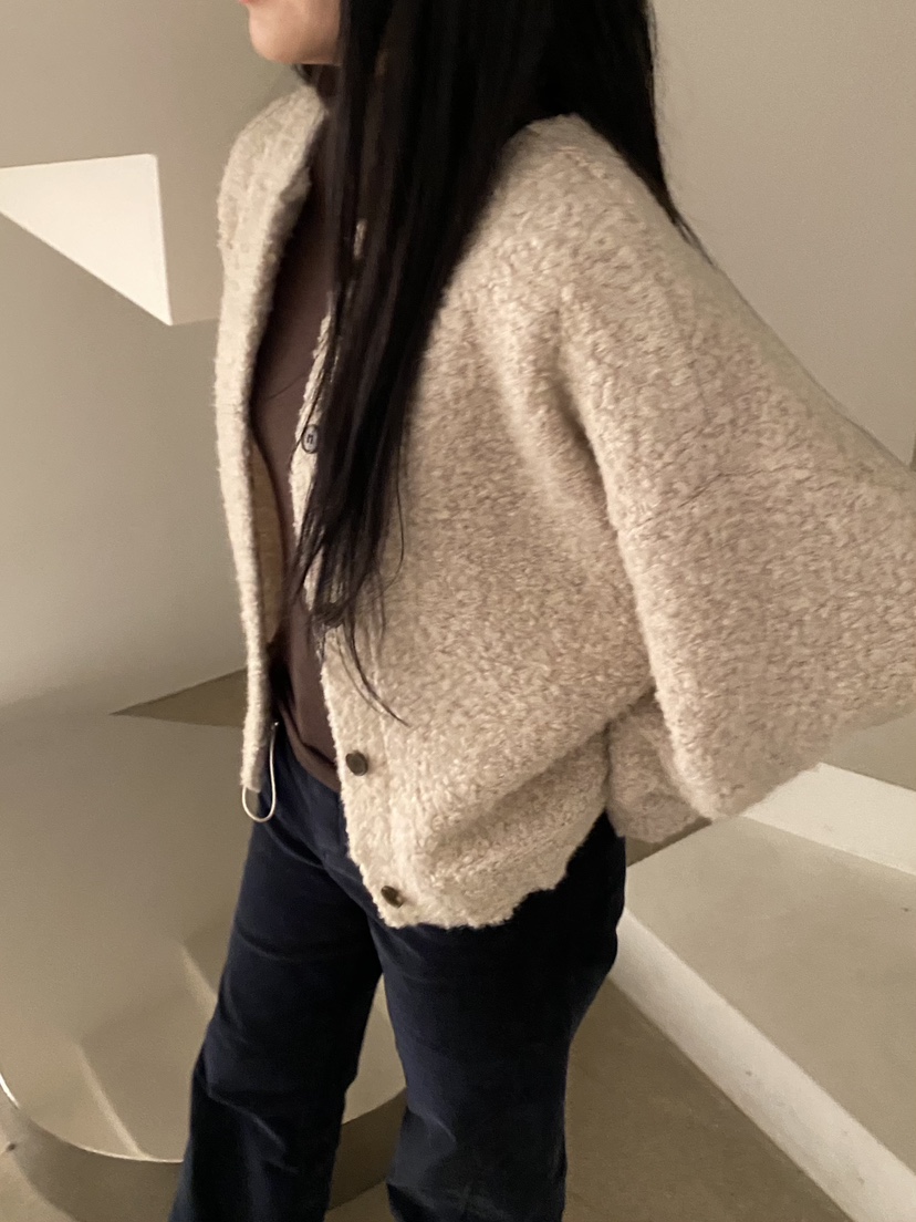 Verbena韓國直郵女裝新品推薦職業人氣時尚休閑夾克羊毛開衫Verbena夾克