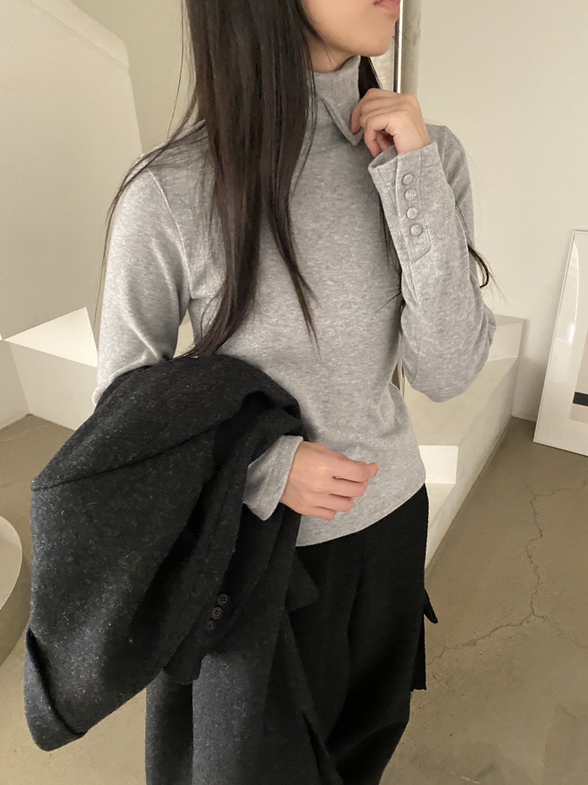 Verbena韓國直郵女裝新款真品24秋冬職業休閑熱賣針織衫羅紋Verbena針織衫