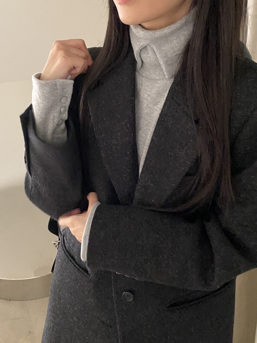 Verbena韓國直郵女裝新款真品24秋冬職業休閑熱賣針織衫羅紋Verbena針織衫